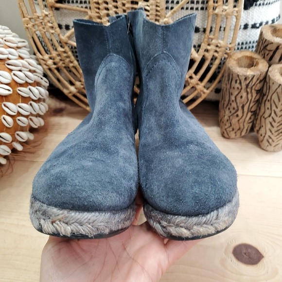 Anthropologie HOLDING HORSES Mamba Boots Booties Espadrille Wedge Suede 8.5/39 - Picture 3 of 13